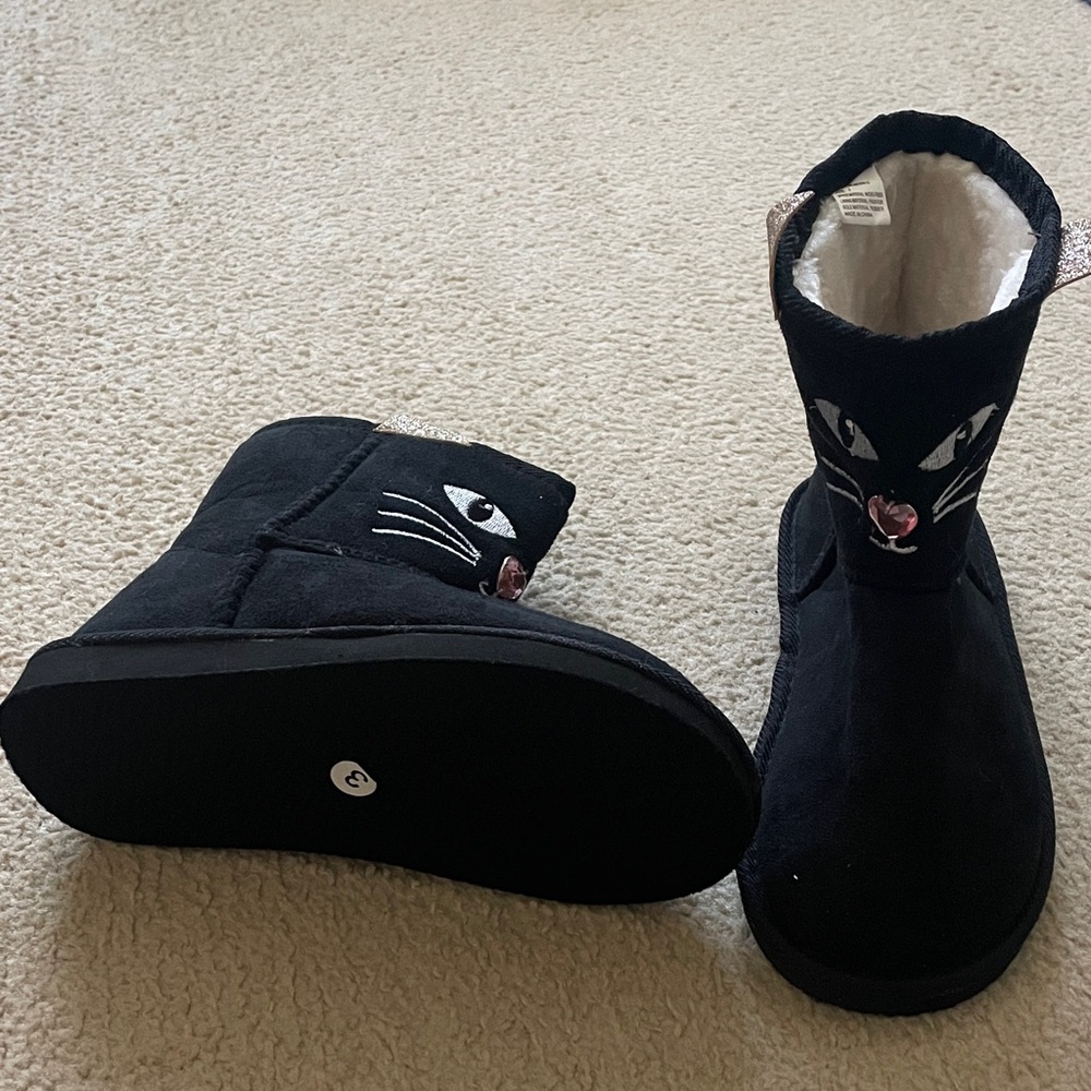 Playful Black Cat Boots - for kids or women